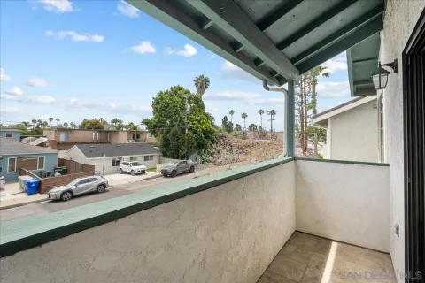 a view of city from balcony