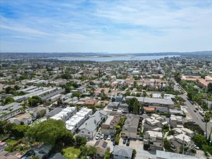an aerial view of a city