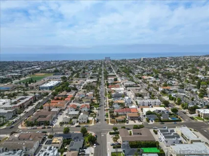 an aerial view of a city