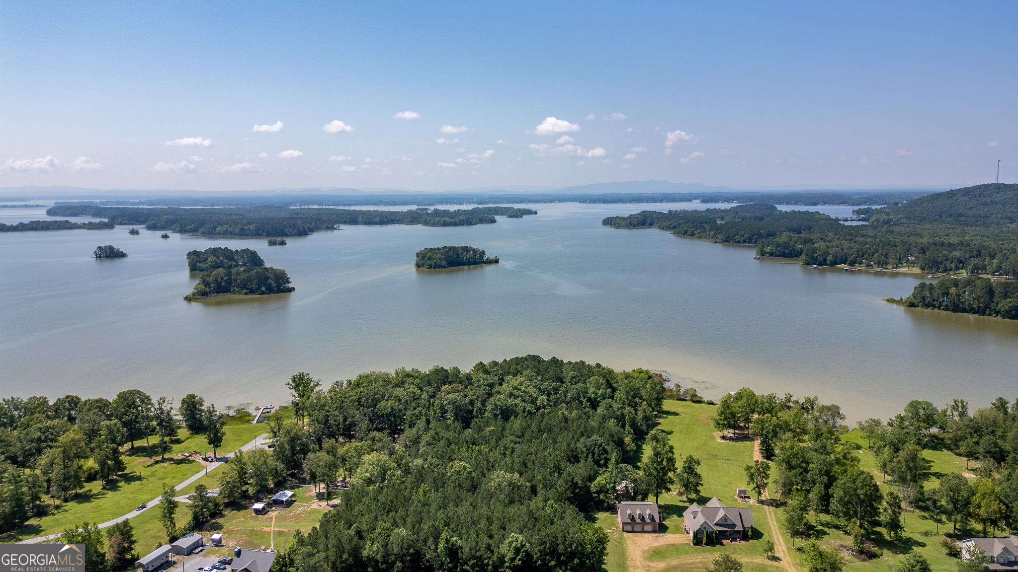 145 County Road Cedar Bluff, AL 35959 - Photo 3 of 21 an aerial view of a house with a yard and lake view