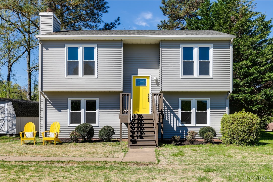 a view of a house with a patio