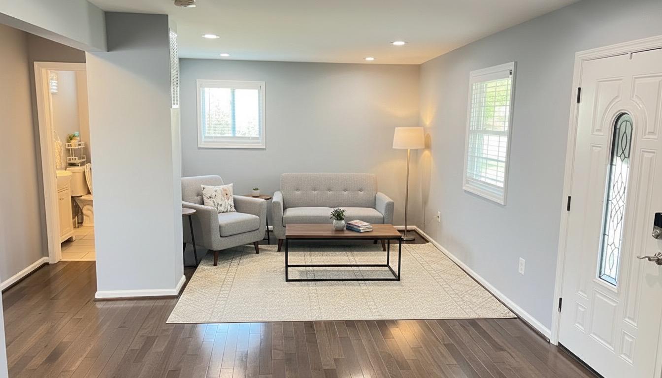 811 223rd Street Pasadena, MD 21122 - Photo 7 of 31 a living room with furniture and a wooden floor