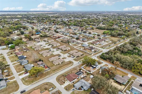 an aerial view of a city