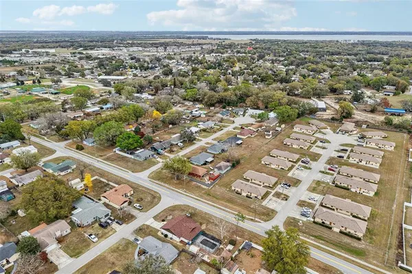 an aerial view of a city
