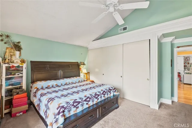 a view of a backyard with plants and a garden