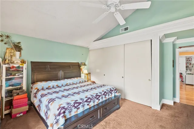 a view of a backyard with plants and a garden