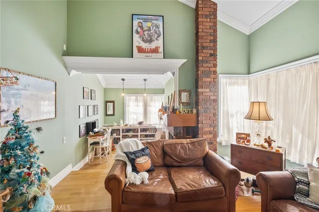 a living room with furniture and a couch