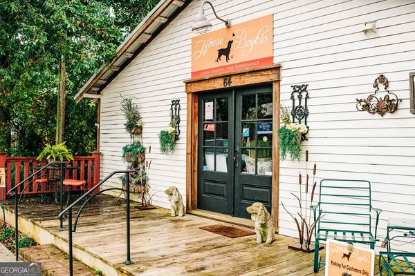 a front view of a building