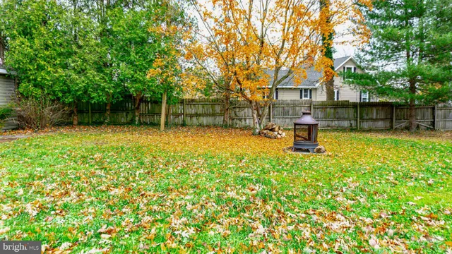 a view of a backyard with a small area