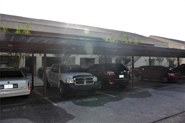 a car parked in garage