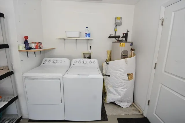 a living room with a large window