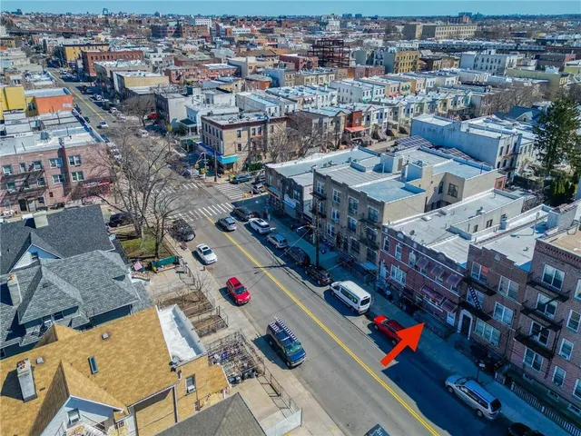 an aerial view of a city