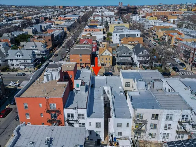 an aerial view of a city