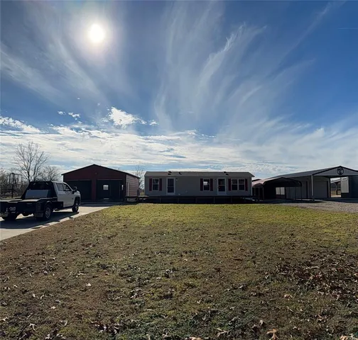 an outdoor view with garden