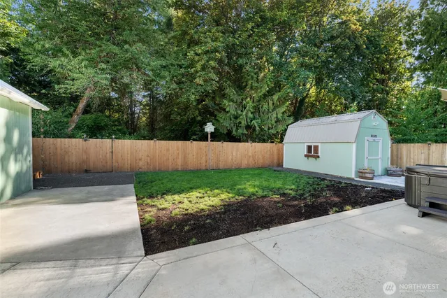 a backyard of a house