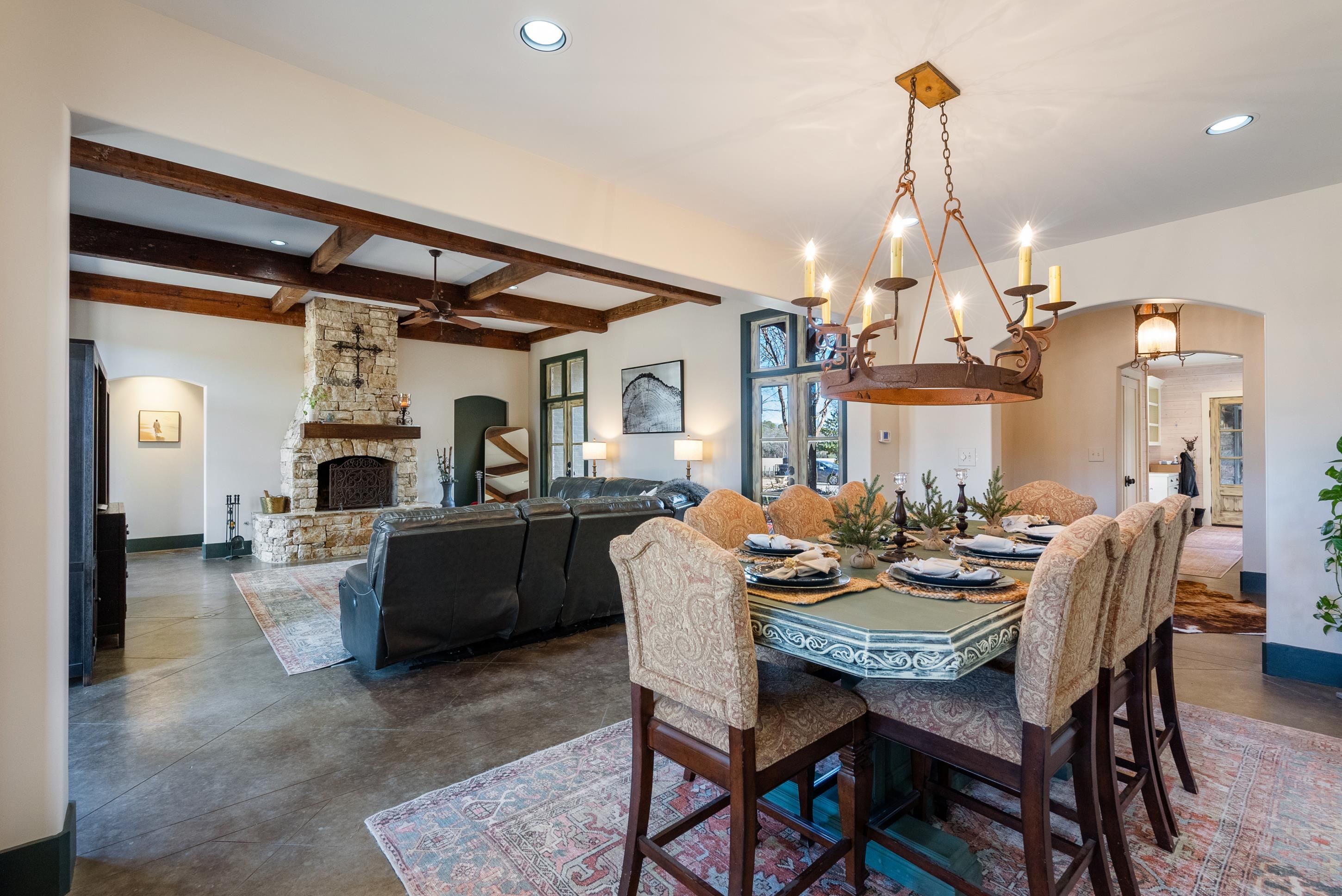 891 Musgray Road Holly Springs, MS 38635 - Photo 12 of 38 a dining room with furniture a livingroom and chandelier