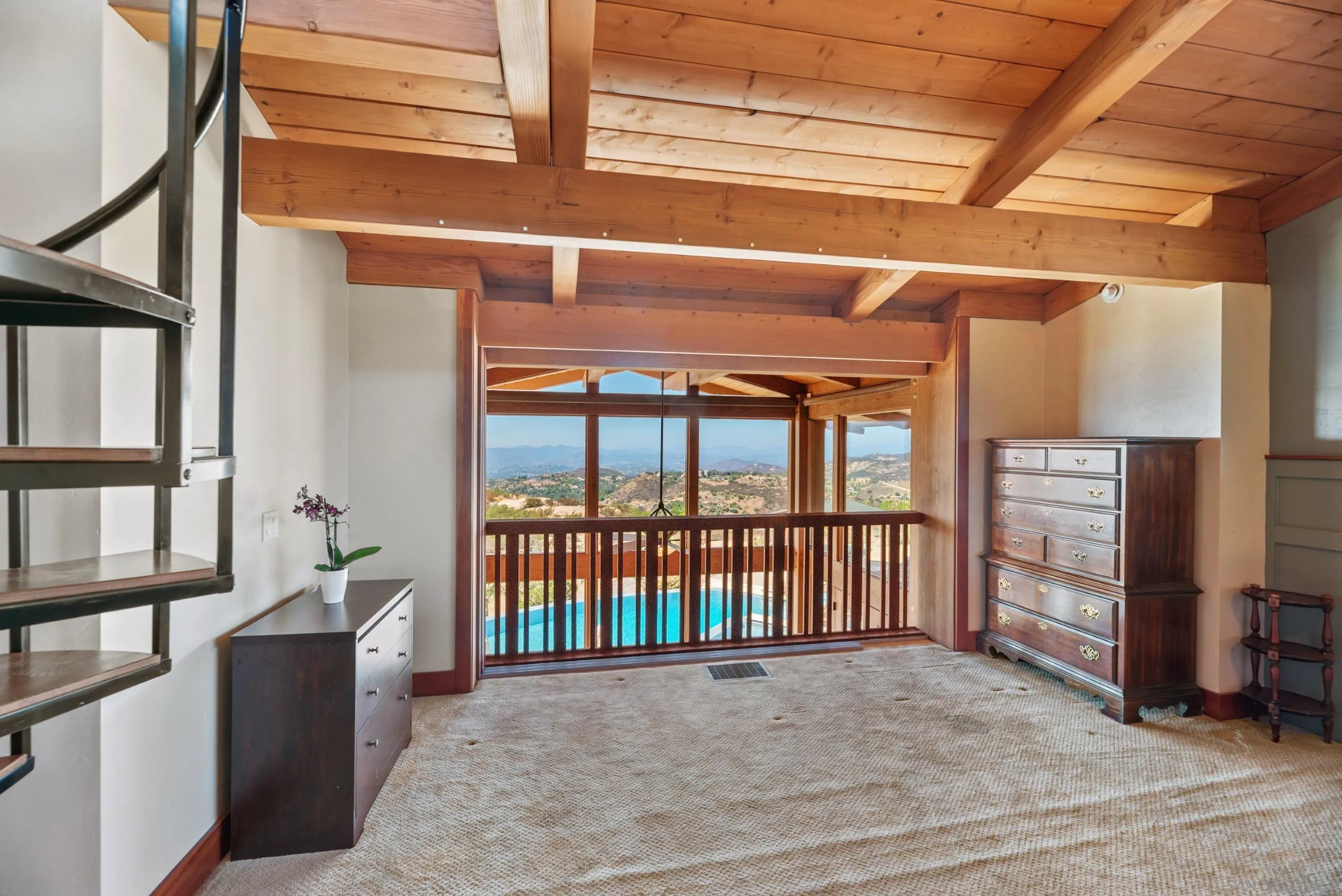 15535 Westview Road Poway, CA 92064 - Photo 67 of 74 a view of a porch with wooden floor and furniture