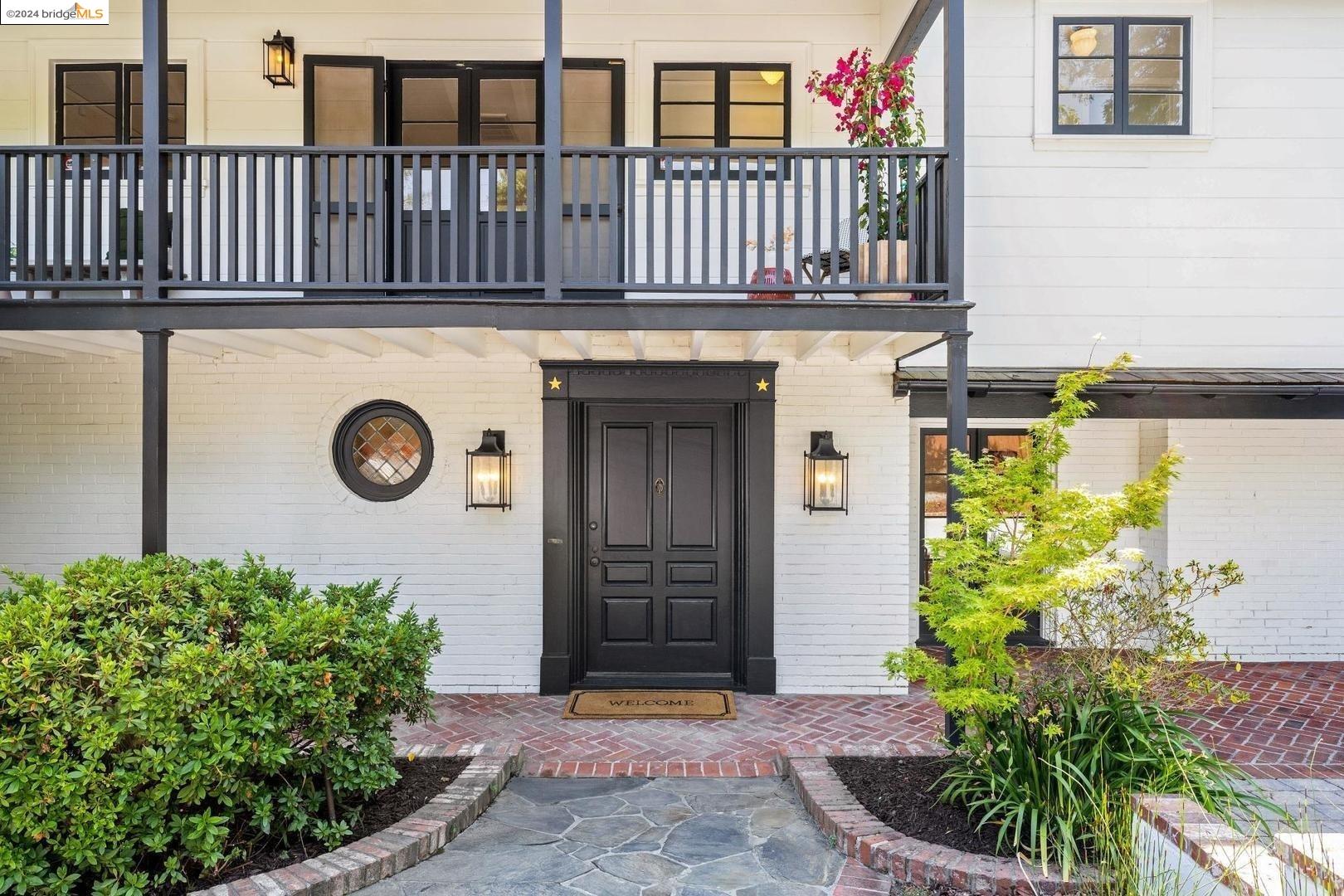a front view of a house with entryway