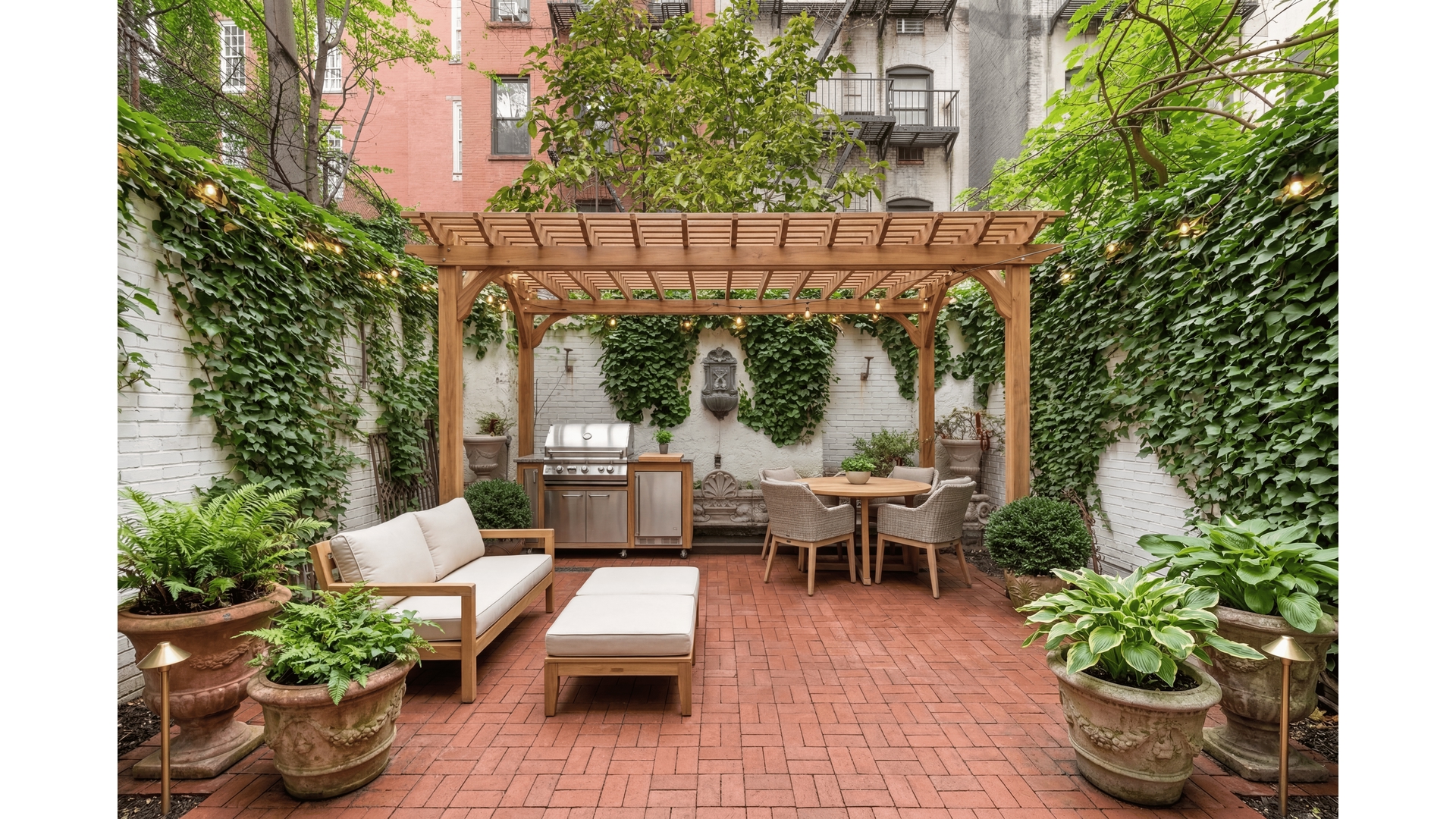 412 East 89th Street Manhattan, NY 10128 - Photo 4 of 25 a backyard of a house with lots of green space