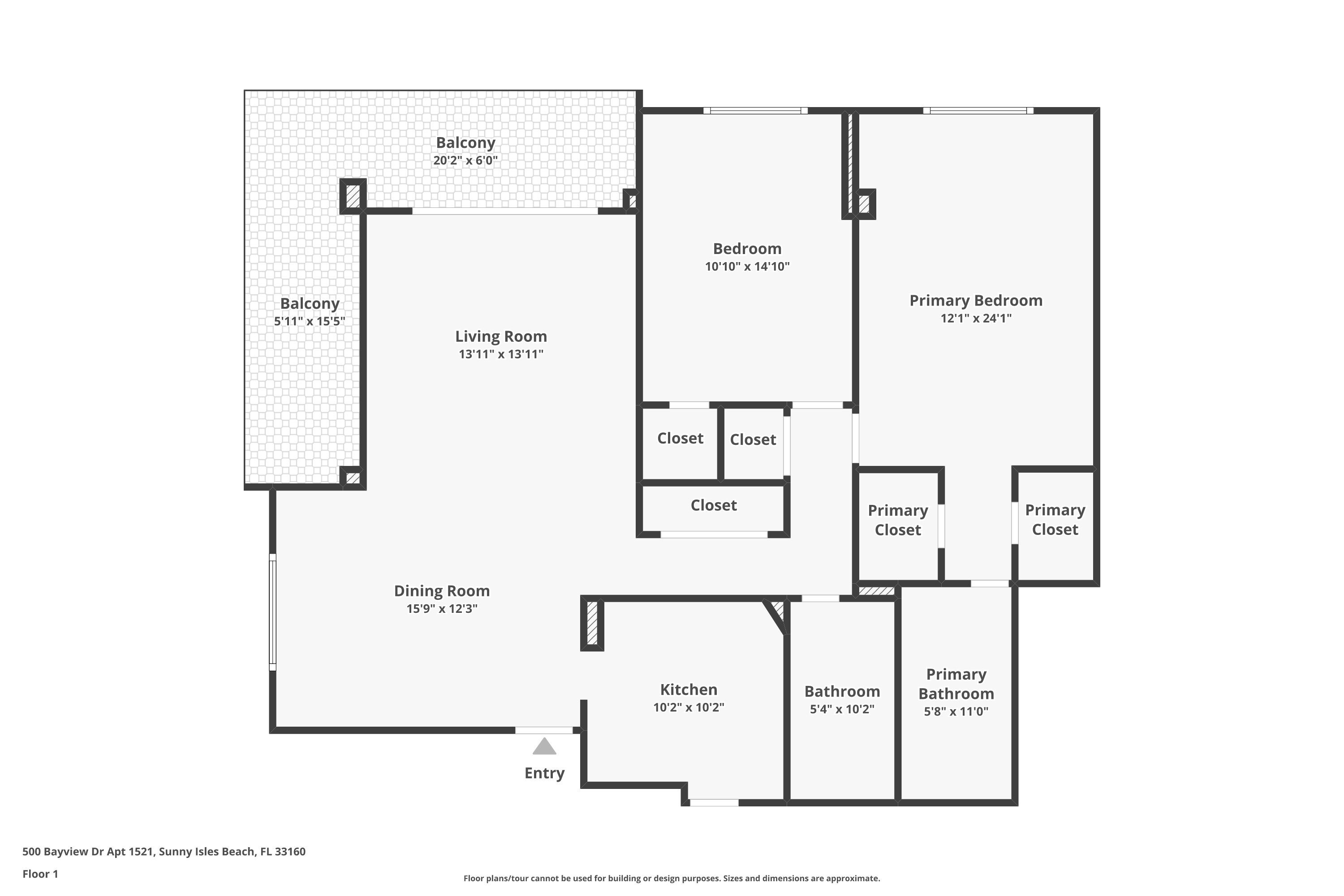 500 Bayview Drive, Unit 1521 Sunny Isles Beach, FL 33160 - Photo 31 of 31 a picture of a floor plan