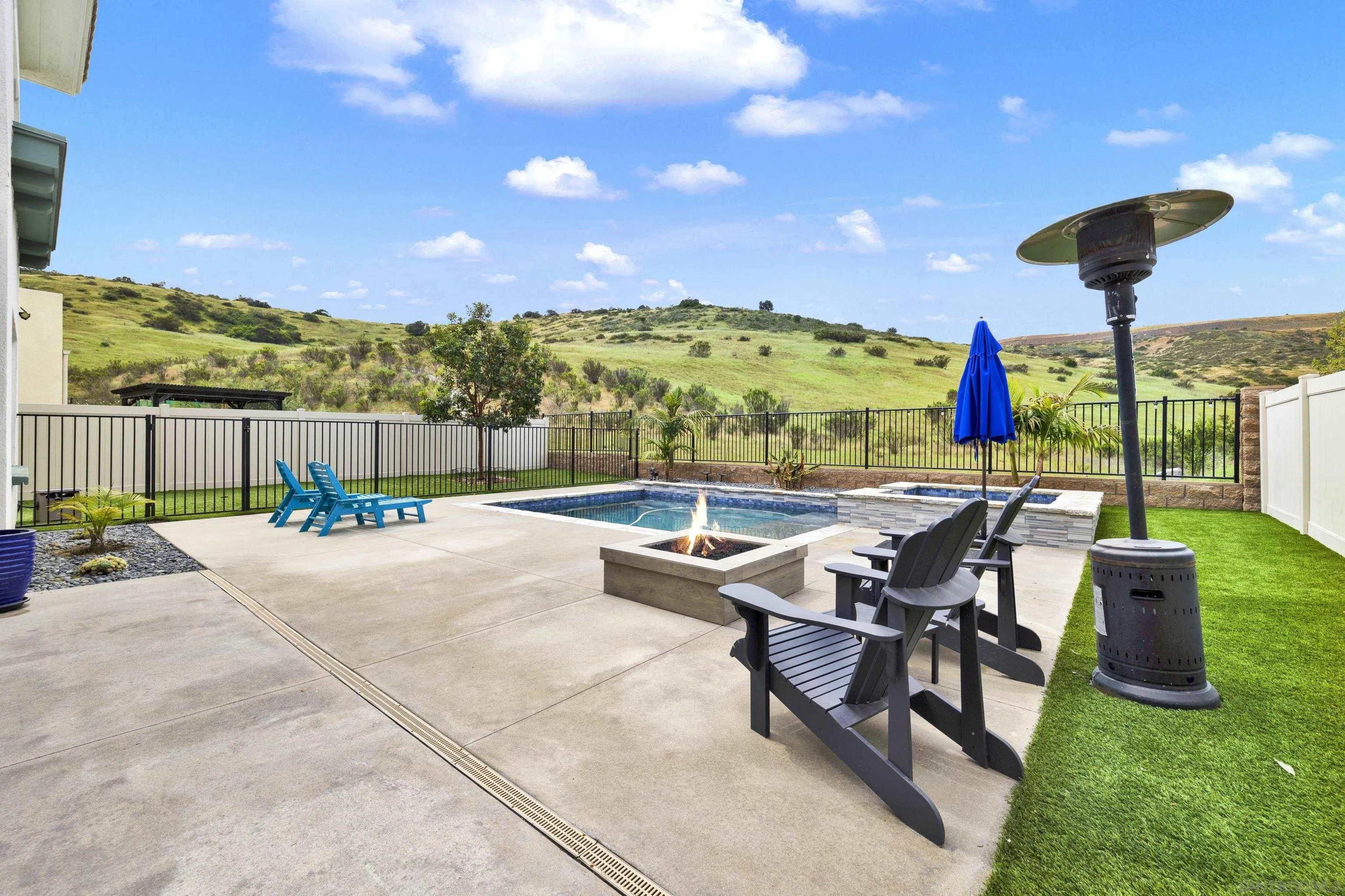 9108 West Bluff Place Santee, CA 92071 - Photo 68 of 72 a view of a terrace with furniture and a garden