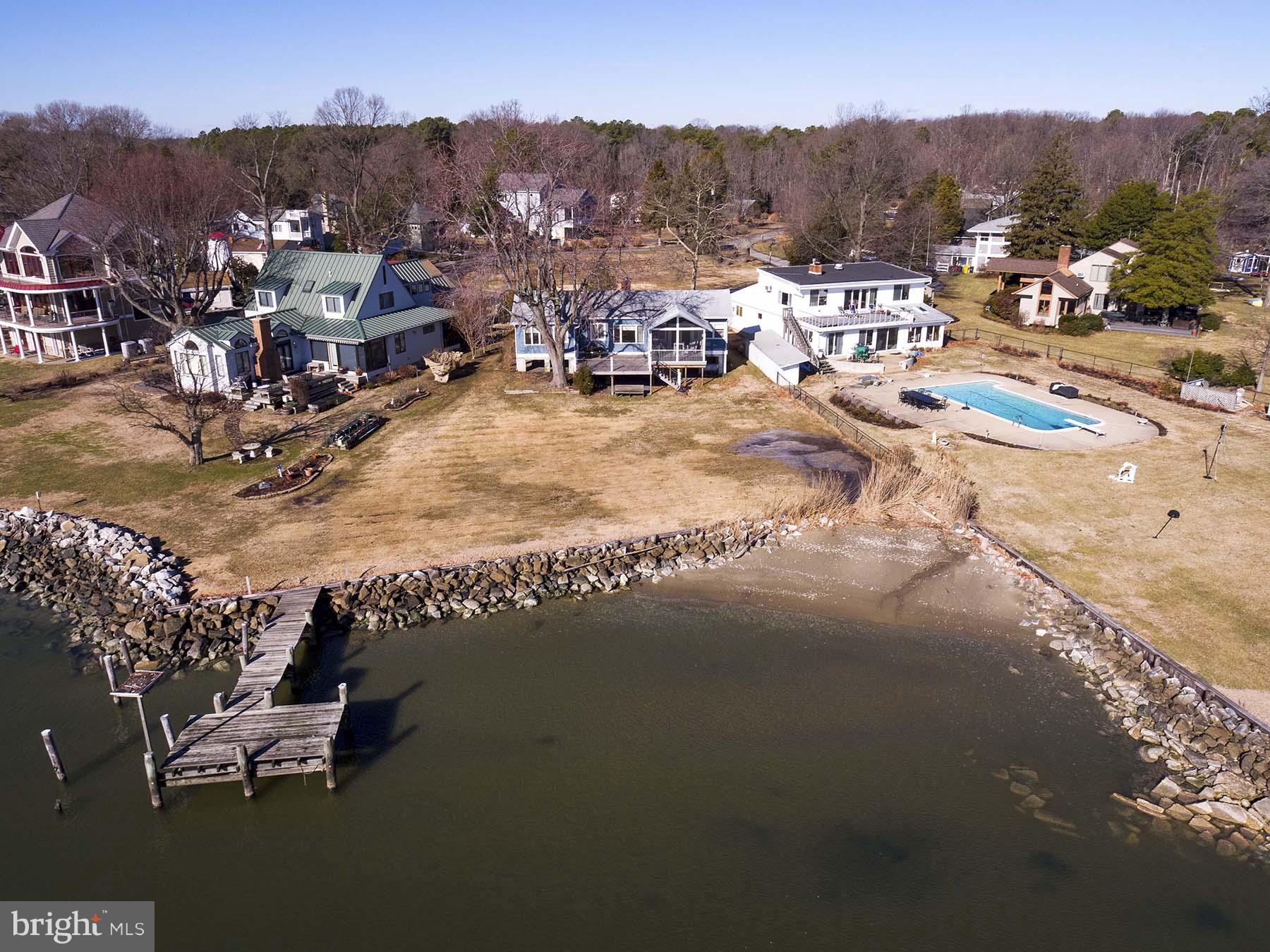 1096 Broadwater Point Road Churchton, MD 20733 - Photo 22 of 22 Aerial view of the home with private pier