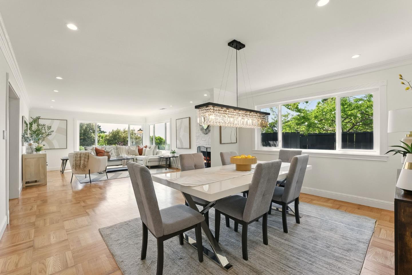 1807 Hunt Drive Burlingame, CA 94010 - Photo 11 of 46 a view of a dining room with furniture window and outside view