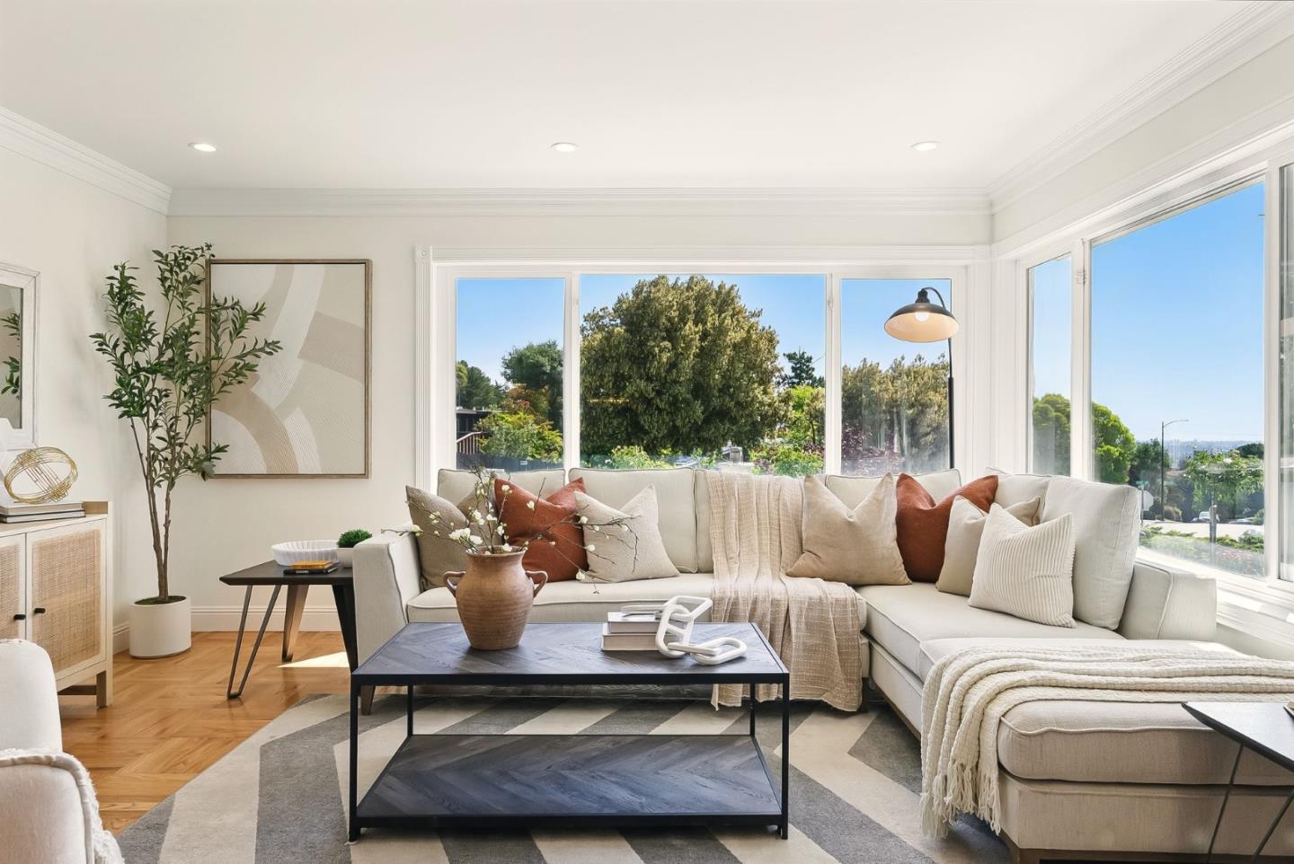1807 Hunt Drive Burlingame, CA 94010 - Photo 12 of 46 a living room with furniture and a large window