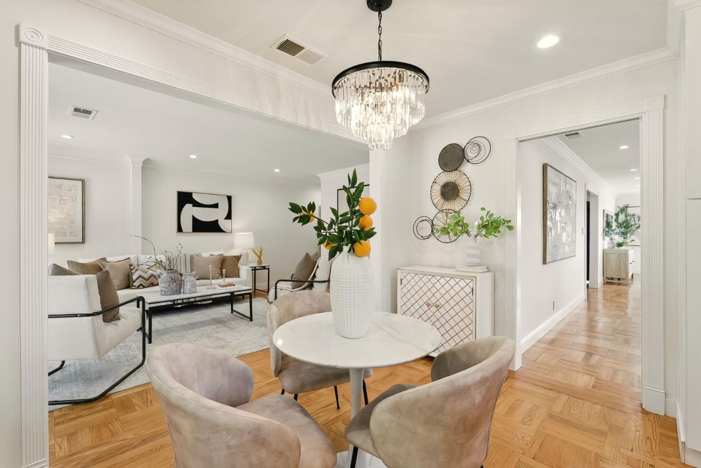 1807 Hunt Drive Burlingame, CA 94010 - Photo 17 of 46 a view of a dining room with furniture