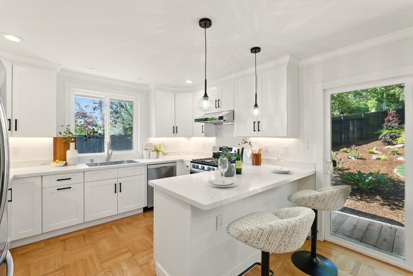 1807 Hunt Drive Burlingame, CA 94010 - Photo 18 of 46 a kitchen with sink and window