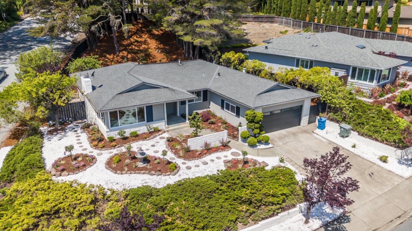 1807 Hunt Drive Burlingame, CA 94010 - Photo 4 of 46 front view of house with a garden