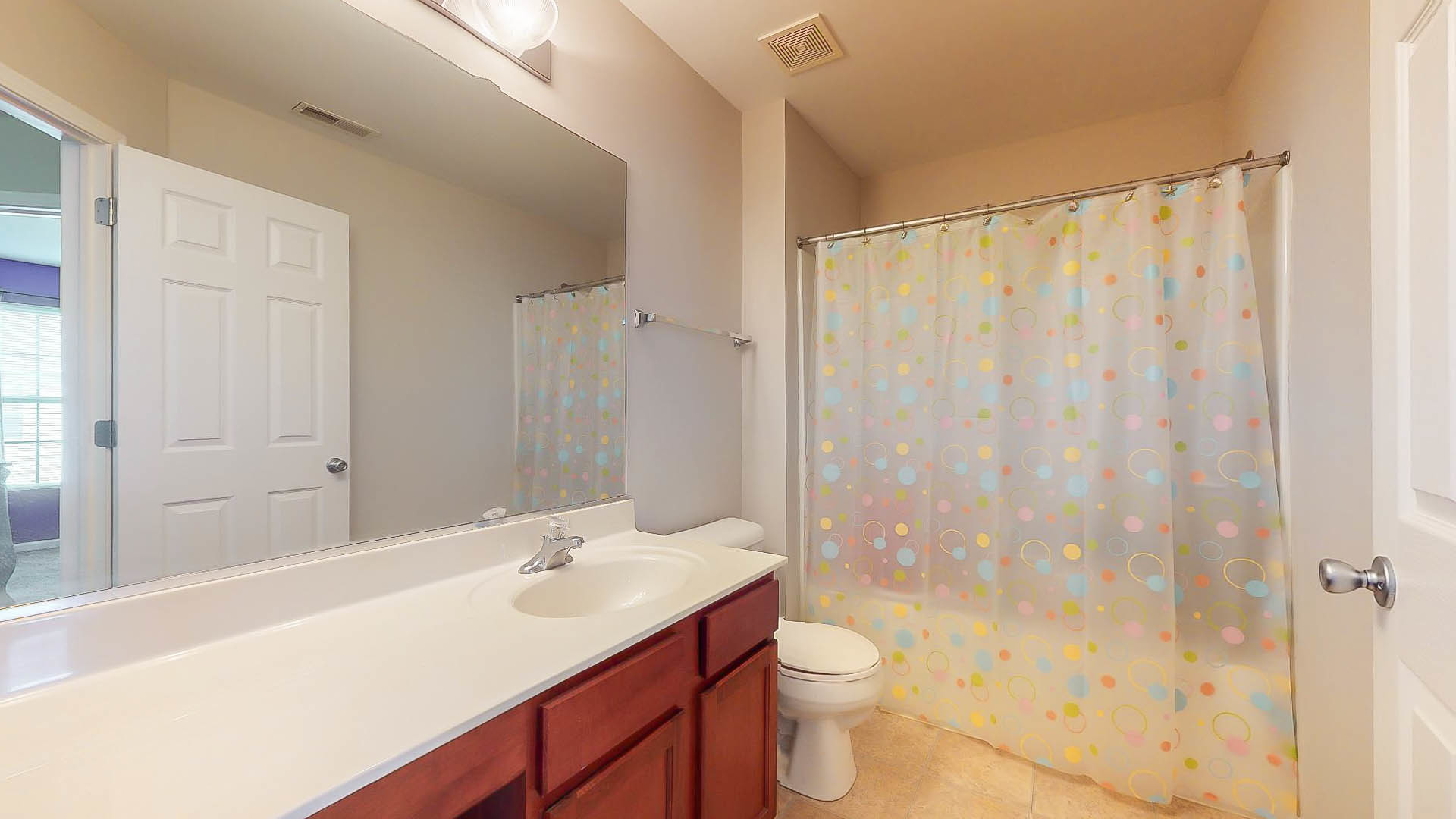 1916 West Cobblestone Road Romeoville, IL 60446 - Photo 18 of 21 a bathroom with a sink toilet a mirror and shower