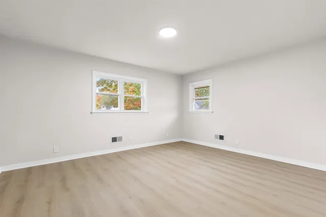 an empty room with a window