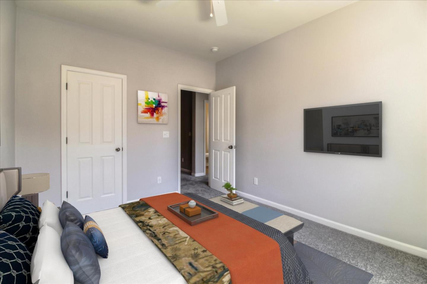 5306 Fioli Loop San Ramon, CA 94582 - Photo 7 of 14 a bedroom with bed and a walk in closet