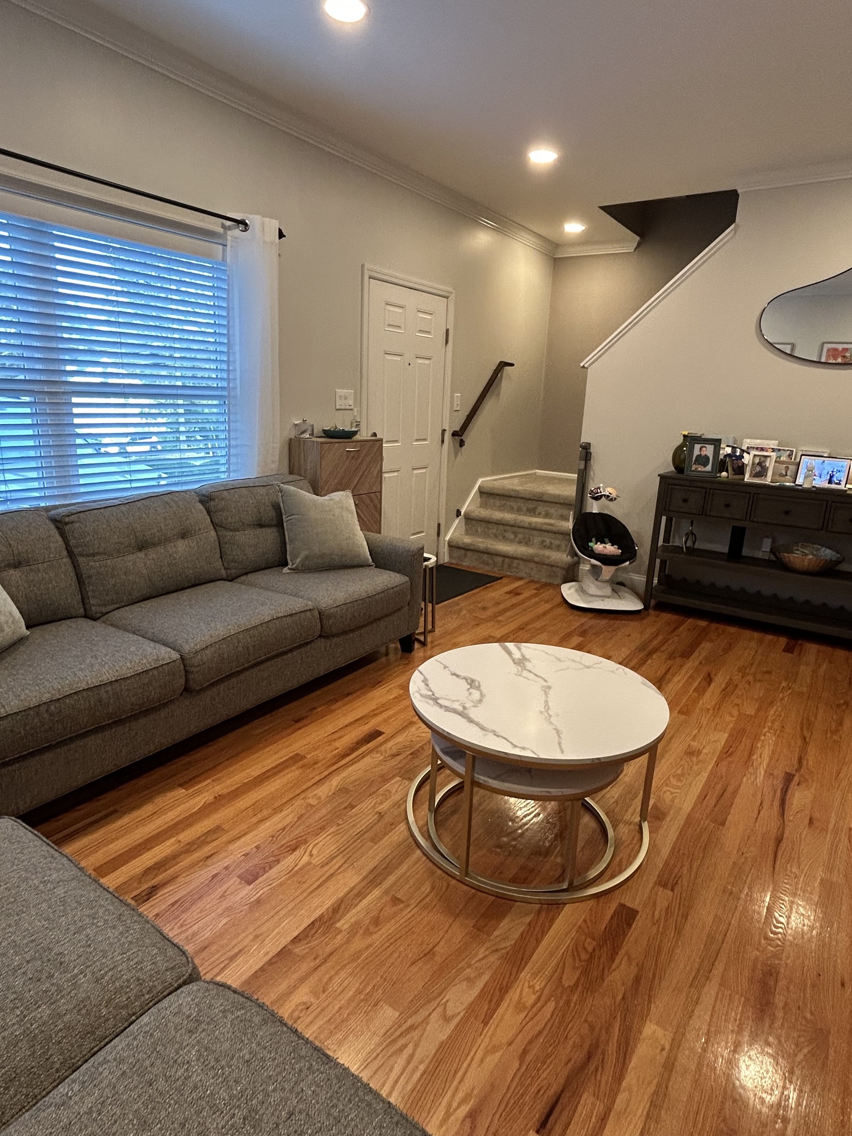 14 Linden Street, Unit C Norwalk, CT 06851 - Photo 3 of 16 a living room with furniture and a wooden floor