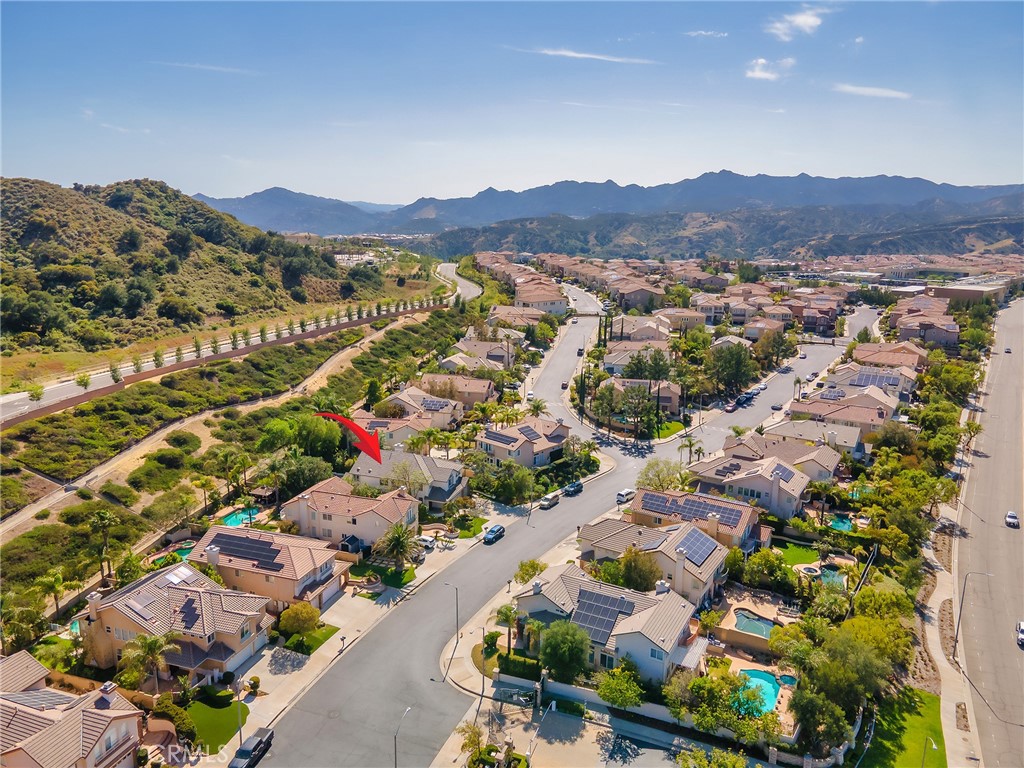 20316 Wynfreed Lane Porter Ranch, CA 91326 - Photo 48 of 51 an aerial view of residential houses and outdoor space