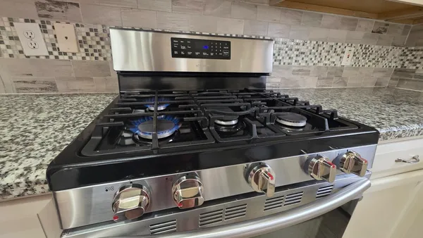 a close view of a stove