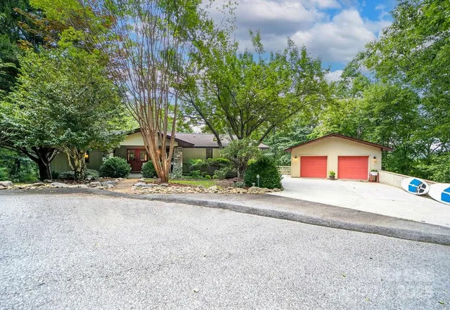 front view of a house with a street