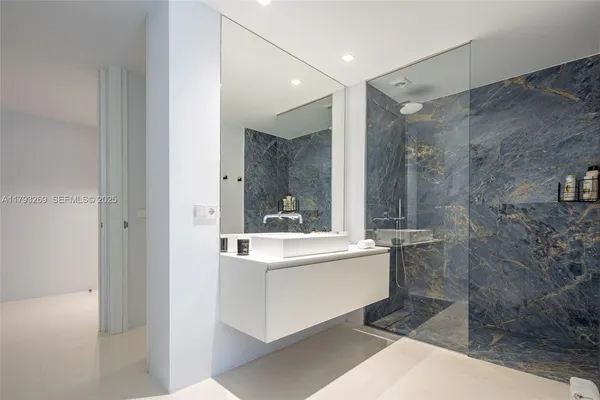 a view of a bench in a yard