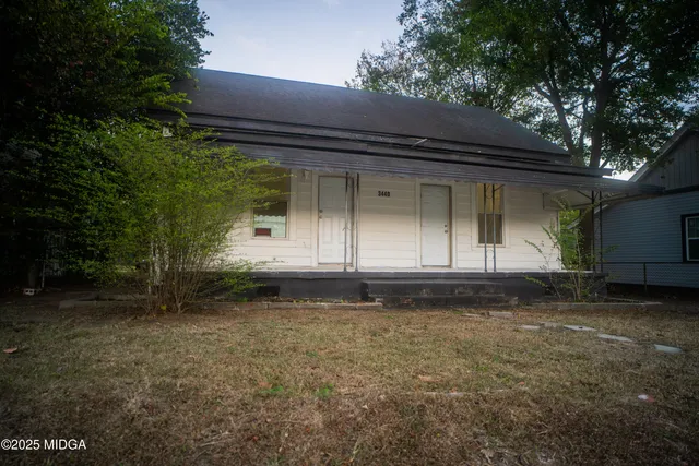a front view of a house