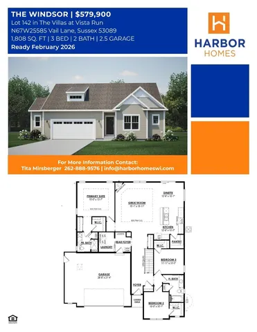 $589,900 | N67-w25585 Vail Lane, Sussex, WI 53089