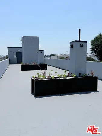 a black and white photo of a terrace