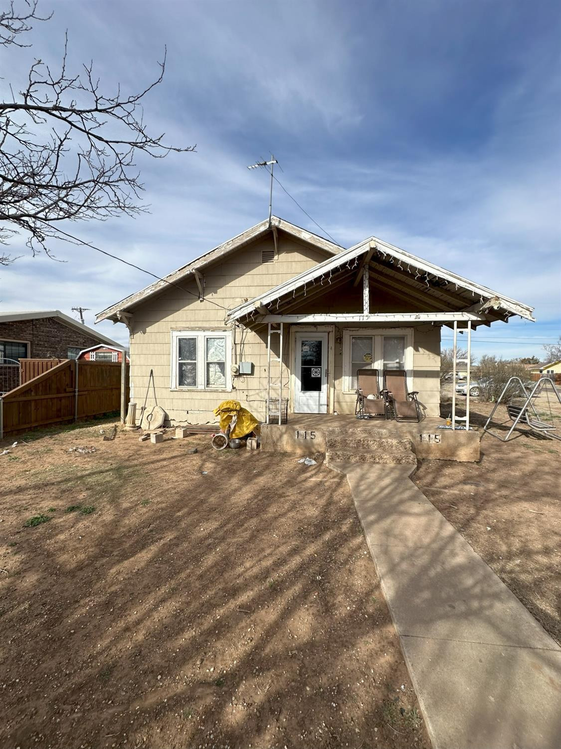 a view of a house with a patio