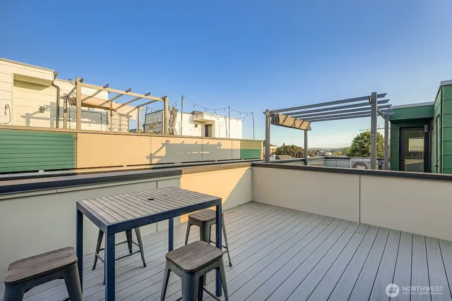 a view of a kitchen from a kitchen
