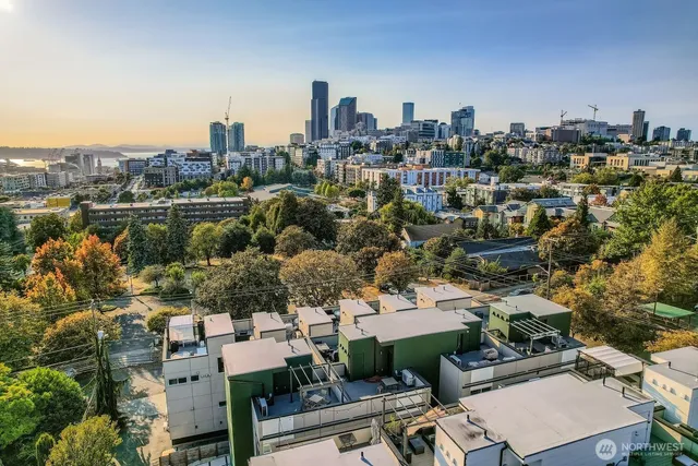 an aerial view of multiple house