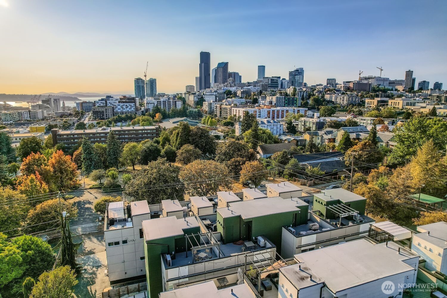 1605 South Washington Street, Unit F Seattle, WA 98144 - Photo 21 of 22 an aerial view of a city with lots of residential buildings