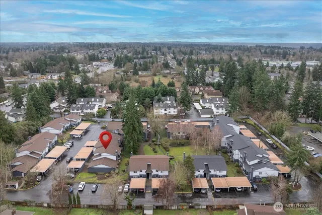 an aerial view of multiple house