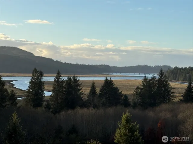 a view of lake with lots of residential buildings and green space