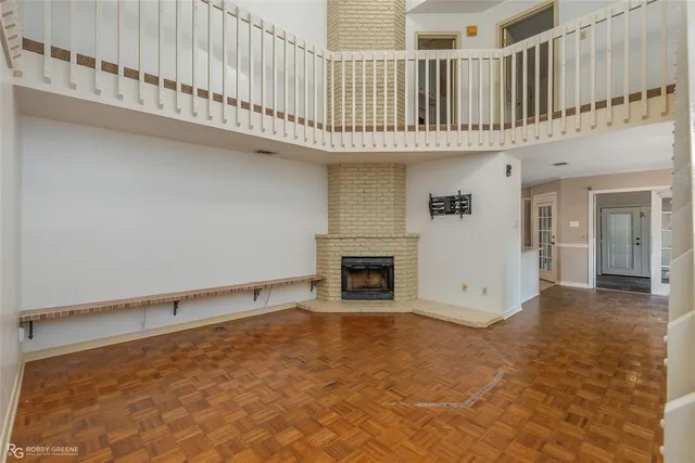 a view of a livingroom with a fireplace
