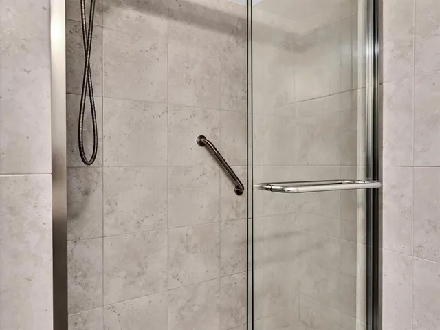 a view of a lake with a houses